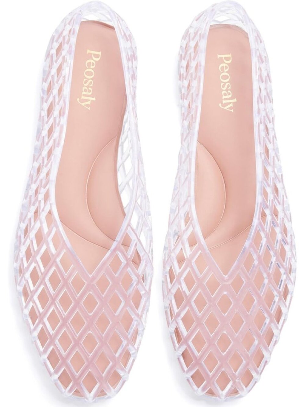 Women's Transparent Comfortable Slip on Pointed Toe Closed Toe Jelly Flat Shoes - Picture 7 of 7
